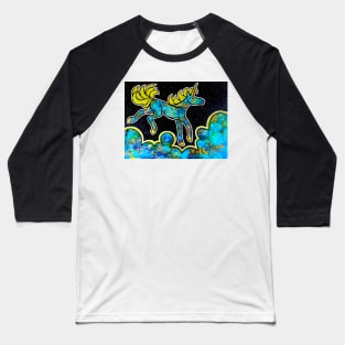 Galaxy Dancing Unicorn - Big Blue Baseball T-Shirt